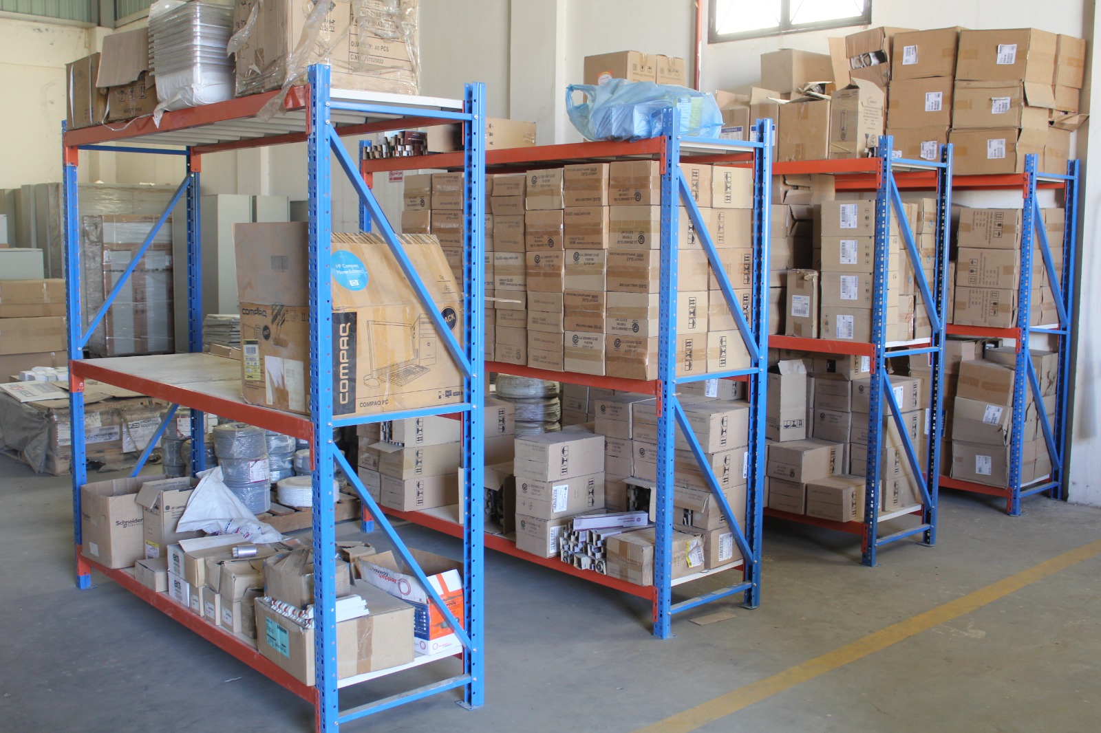 Organised component and material storage at Al-Meftaha